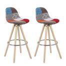Barhocker AMALIA 2er Set bunt/natur Barhocker AMALIA 2er Set bunt/natur