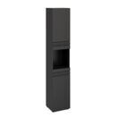 Badezimmerschrank 36 x 31 x 190 cm schwarz