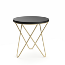 Beistelltisch BLAKE rund gold/schwarz Beistelltisch BLAKE rund gold/schwarz