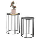 Beistelltisch Batumi 2er Set Rund Metall Schwarz Beistelltisch Batumi 2er Set Rund Metall Schwarz