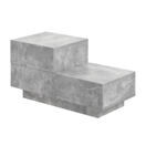 Nachttisch Sebokeng 38x75x35 cm mit Schublade Betonoptik