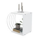 Beistelltisch Vefsn 46x30x42cm Weiss/Chrom Beistelltisch Vefsn 46x30x42cm Weiss/Chrom