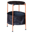 Beistelltisch Suonenjoki 59x47cm Bronzefarben/Marmoroptik Schwarz Beistelltisch Suonenjoki 59x47cm Bronzefarben/Marmoroptik Schwarz
