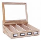 Besteckkiste Aufbewahrung mit Deckel shabby ~ naturbraun Besteckkiste Aufbewahrung mit Deckel shabby ~ naturbraun