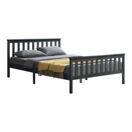 Holzbett Breda 160x200 cm mit hohem Kopfteil Grau Holzbett Breda 160x200 cm mit hohem Kopfteil Grau