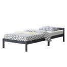 Holzbett Nakkila 100x200 cm Doppelbett mit Kopfteil Grau Holzbett Nakkila 100x200 cm Doppelbett mit Kopfteil Grau