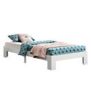 Holzbett Raisio 100x200 cm mit Lattenrost Weiss Holzbett Raisio 100x200 cm mit Lattenrost Weiss