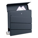 Briefkasten Achtrup 37x37x11cm Stahl Anthrazit Briefkasten Achtrup 37x37x11cm Stahl Anthrazit