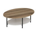 Couchtisch Fredericia mit unterer Ablage Eicheoptik/Weiss Couchtisch Fredericia mit unterer Ablage Eicheoptik/Weiss