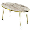 Couchtisch Skaevinge 43x90x50cm Marmorweiss Gold