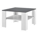 Couchtisch Aachen 60x60x40 cm mit Ablage Weiss/Grau Couchtisch Aachen 60x60x40 cm mit Ablage Weiss/Grau