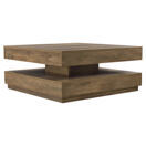 Couchtisch Florenz 76x76x38 cm Drehbar mit Ablage Holzfarben Couchtisch Florenz 76x76x38 cm Drehbar mit Ablage Holzfarben