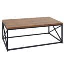 Couchtisch Wohnzimmertisch Metall 44x110x60cm Wildeiche-Optik