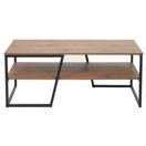 Couchtisch Wohnzimmertisch Metall 46x110x60cm Wildeiche-Optik