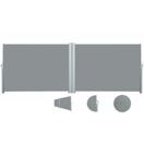 Doppelseitenmarkise 180 x 600 cm grau
