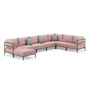 Ecksofa ETHAN Deluxe 6-Sitzer rosa Ecksofa ETHAN Deluxe 6-Sitzer rosa