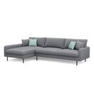 Ecksofa LEAH links grau