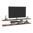 Fernsehtisch Säffle 180x33x30cm Walnussoptik Chromfarben