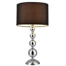 Tischlampe San Francisco 1x E14 Ø29x51cm Chromfarben Schwarz Tischlampe San Francisco 1x E14 Ø29x51cm Chromfarben Schwarz