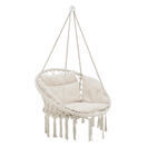 Hängesessel Kailua Max. 150 kg Indoor Outdoor mit Kissen Creme Hängesessel Kailua Max. 150 kg Indoor Outdoor mit Kissen Creme