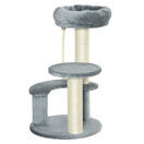 Katzenbaum mit Hängematte Sisalsäulen Grau Ø40xH65cm