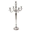 Kerzenständer Leuchter 5-armig Aluminium 80cm massiv Silber