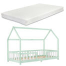 Kinderbett Sisimiut 90x200 cm mit Matratze Mint Kinderbett Sisimiut 90x200 cm mit Matratze Mint