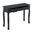 Konsolentisch Hirschhorn 100x35x78cm mit 3 Schubladen Schwarz Konsolentisch Hirschhorn 100x35x78cm mit 3 Schubladen Schwarz