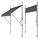 Klemmmarkise 350x120x200-300cm ohne Bohren Grau Klemmmarkise 350x120x200-300cm ohne Bohren Grau