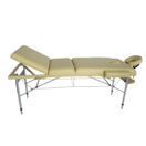 Massageliege 3-Zonen mit Alubeinen beige