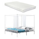 Himmelbett Finström Metall mit Kaltschaummatratze 180x200cm