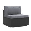 Mittelteil Rattanlounge LINDOS schwarz/anthrazit Mittelteil Rattanlounge LINDOS schwarz/anthrazit