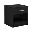 Nachttisch Jette 36.5 x 38 x 29.5 cm mit Schublade Schwarz Nachttisch Jette 36.5 x 38 x 29.5 cm mit Schublade Schwarz