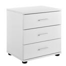 Nachttisch Jette 45x50x34 cm 3 Schubladen Weiss Nachttisch Jette 45x50x34 cm 3 Schubladen Weiss