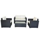 Rattan Lounge VENEZIA schwarz