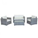 Rattan Lounge VENEZIA grau