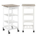 Servierwagen Biel 76x37x37cm Rollwagen mit Schublade