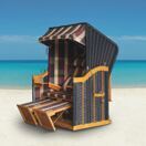Strandkorb, farbig gestreift