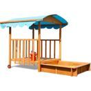 Sandkasten mit Spielveranda und Dach Sandkasten mit Spielveranda und Dach