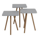 Beistelltisch Set Hobro im 3er Set Quadratisch 49x34x34cm Grau Beistelltisch Set Hobro im 3er Set Quadratisch 49x34x34cm Grau