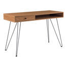 Schreibtisch Munkfors 75x115x48cm Dunkler Holzton Schwarz Schreibtisch Munkfors 75x115x48cm Dunkler Holzton Schwarz