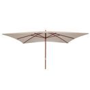 Sonnenschirm Florida Marktschirm 3x4m Holz creme