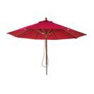 Sonnenschirm JAM-C57 Holz rund Ø4m Seilzug bordeaux