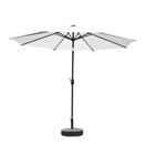 Sonnenschirm mit LED 300 cm weiss Sonnenschirm mit LED 300 cm weiss