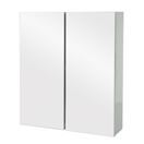 Spiegelschrank Badschrank Hängeschrank hochglanz 70x60x16cm grau