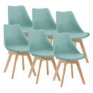 Esszimmerstuhl Dubrovnik 6er Set 81x49 cm Minzgrün PU-Kunstleder Esszimmerstuhl Dubrovnik 6er Set 81x49 cm Minzgrün PU-Kunstleder