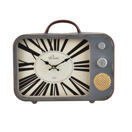 Wanduhr Fernseher Metall Dekouhr Retro Shabby Look