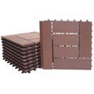 WPC Gartenfliese Rhone + Abschluss Holzoptik 1m2 Premium versetzt