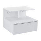 Nachttisch 40x35x31 cm Hängeschrank mit Schublade Weiss Nachttisch 40x35x31 cm Hängeschrank mit Schublade Weiss