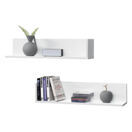 Wandregal Elverum 75x16.5x16.5cm 2er Set Weiss Wandregal Elverum 75x16.5x16.5cm 2er Set Weiss